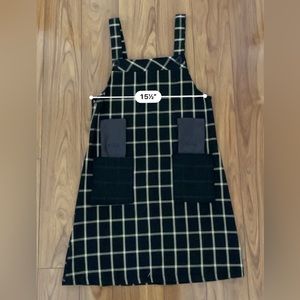 Cute brown checkered straight dress